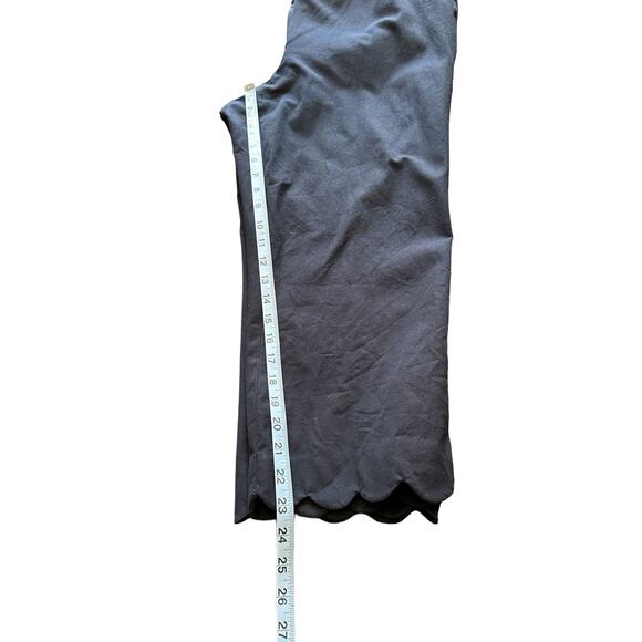 Talbots Womens Plus Blue Business Office Scalloped Hem Slim Crop Pants Size‎ 14W - Picture 13 of 14
